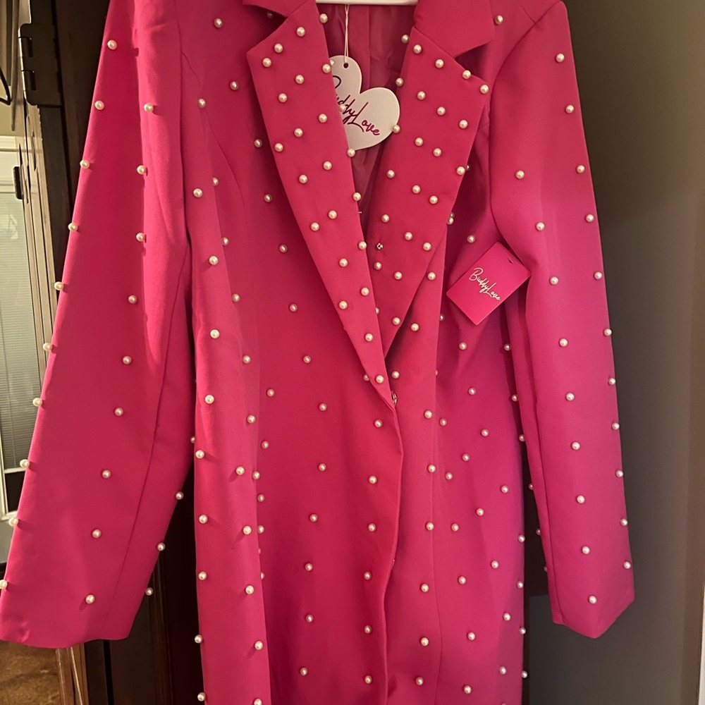 BuddyLove Riley Taffy Pink Blazer Dress NWT size XL